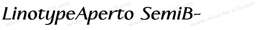 LinotypeAperto SemiB字体转换